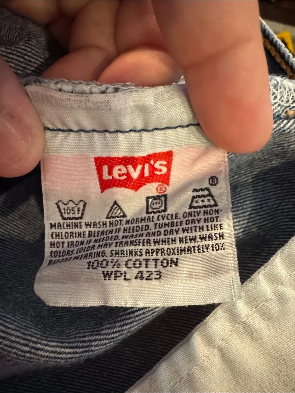 Vintage 2001 Levi's 501 Men's Straight Leg Button Fly  Jeans in Dark Blue